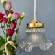 Baladeuse tulipe vintage XL en verre transparent
