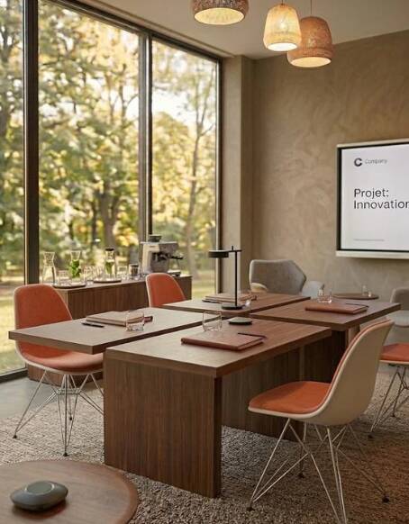 Vitra meeting chair in Froly fabric