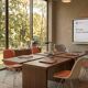 Vitra meeting chair in Froly fabric