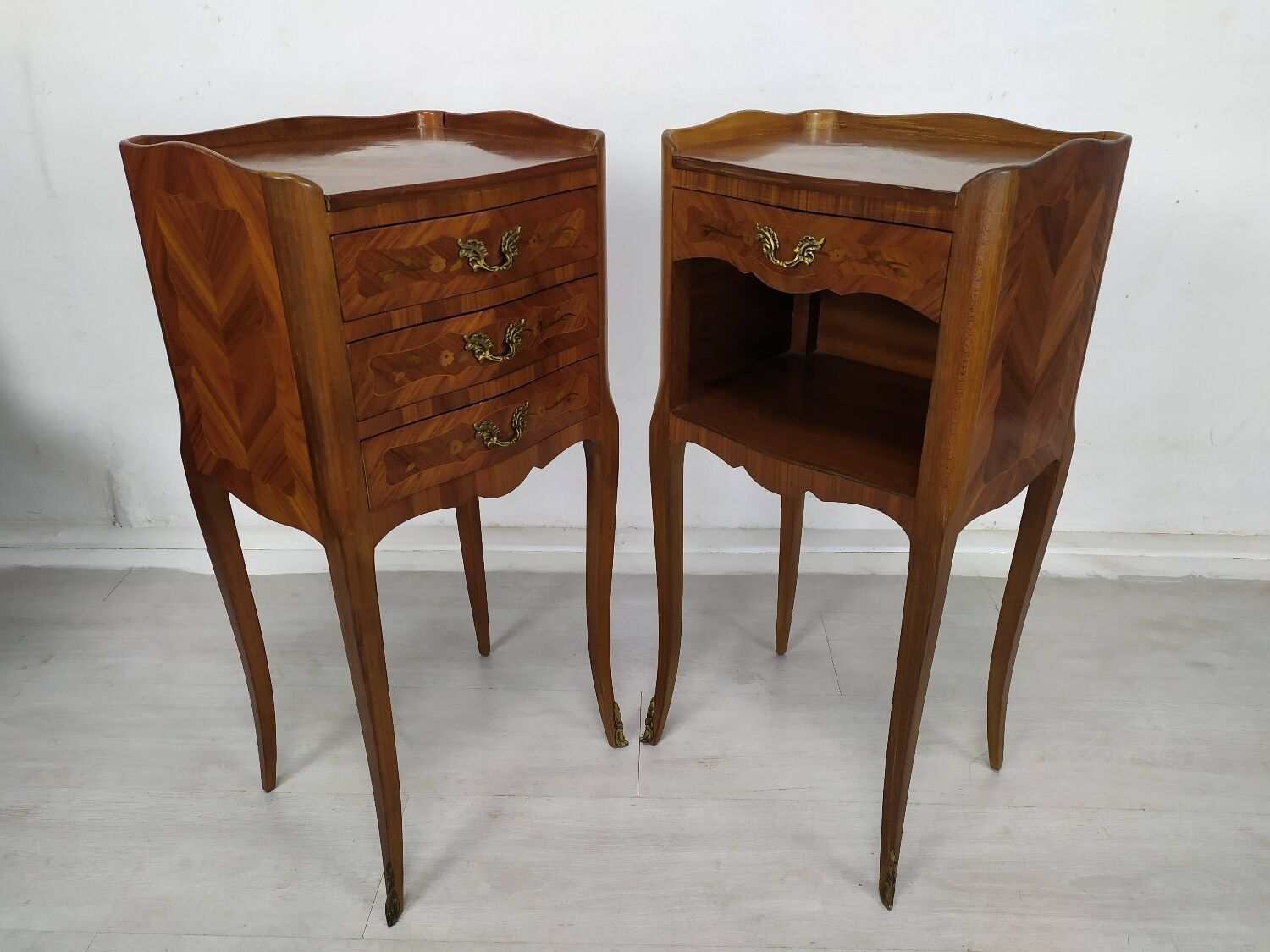 Pair of Louis XV style bedside tables