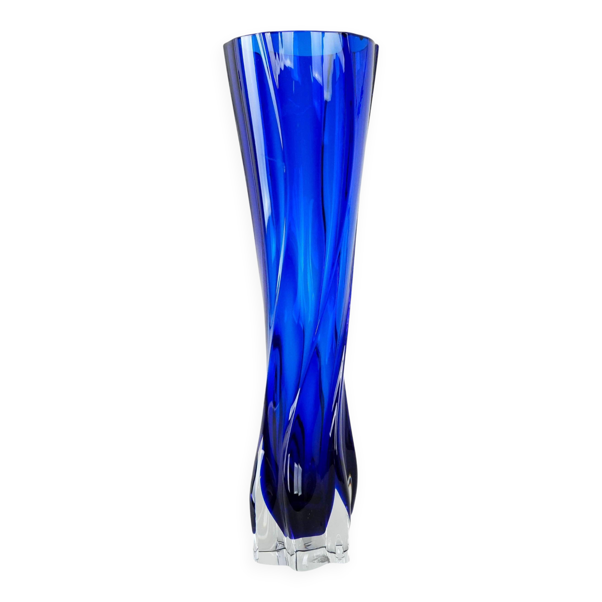 Vase Cobalt, design danois, années 1970, fabriqué au Danemark
