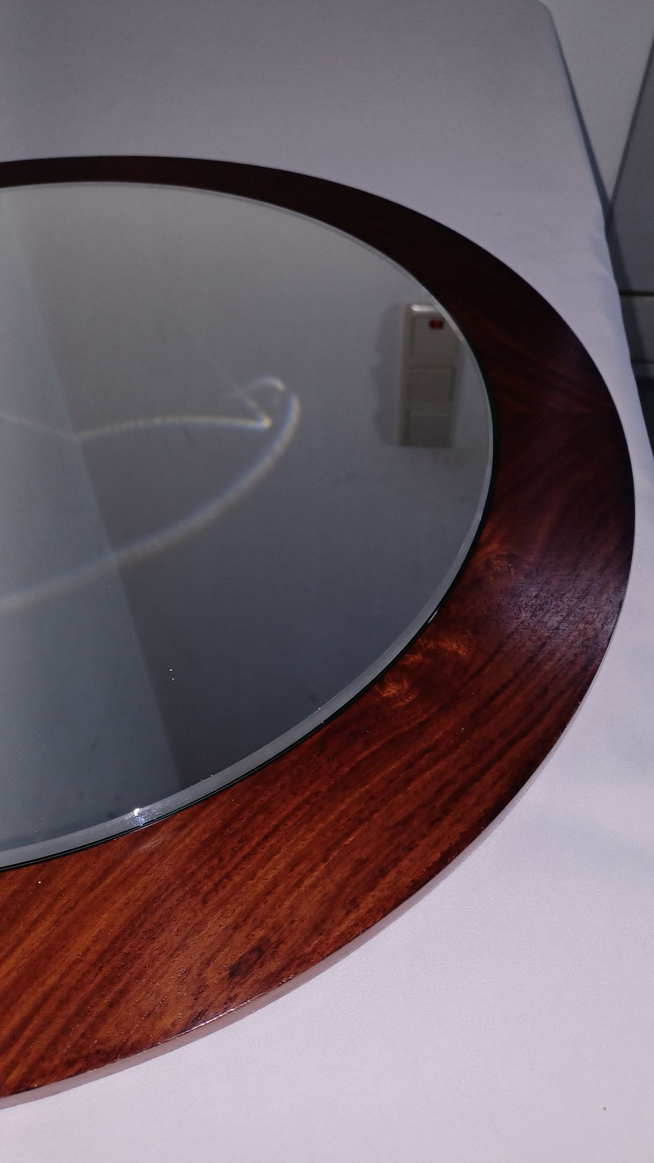 Miroir scandinave vintage en palissandre, années 1970