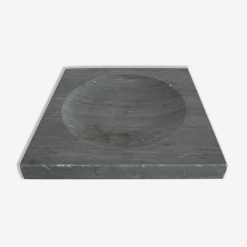 Cendrier carré marbre vintage gris souris