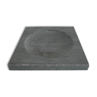 Cendrier carré marbre vintage gris souris