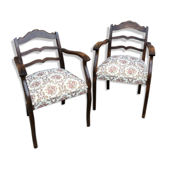 French lounge armchairs, 1950s, set of 2