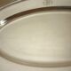 Oval dish, silver-plated metal, Christofle goldsmith, pearl frieze model, 49cm