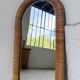 Miroir osier tressé Italie années 60 ovale