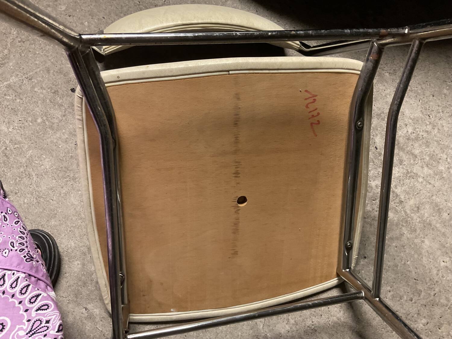 Tubular steel chairs from the 70s