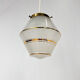 Art Deco Opaline Glass Pendant Lamp, 1930s