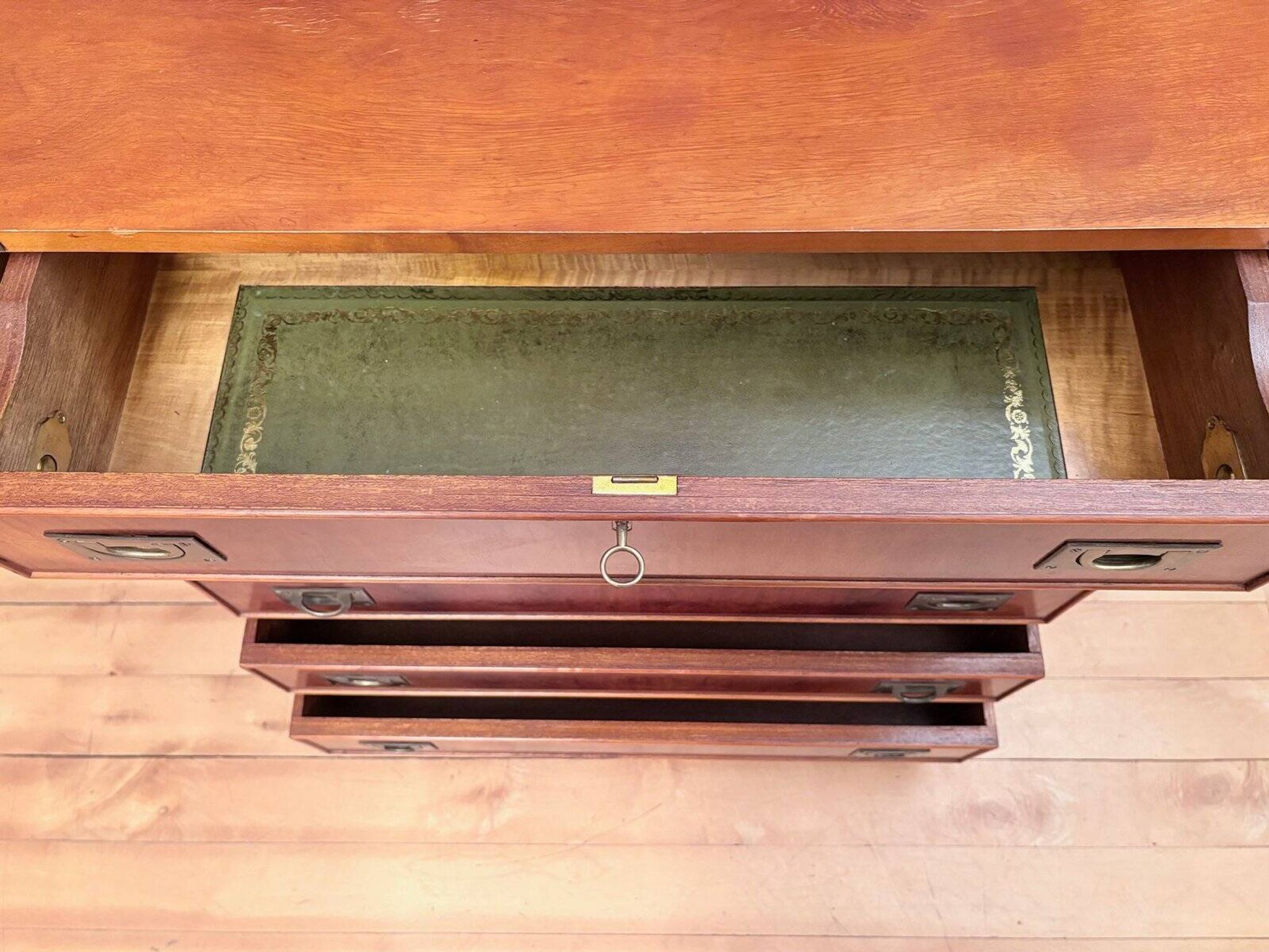 Campaign military chest of drawers and writing desk, Great Britain, 1950s