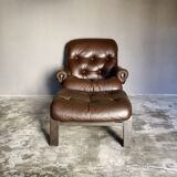 Armchair and ottoman by Oddvin Rykken for Rybo Norway 1974