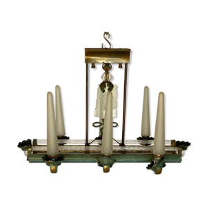 Lustre 1940 6 feux metal