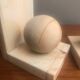 Pair of marble ball bookends