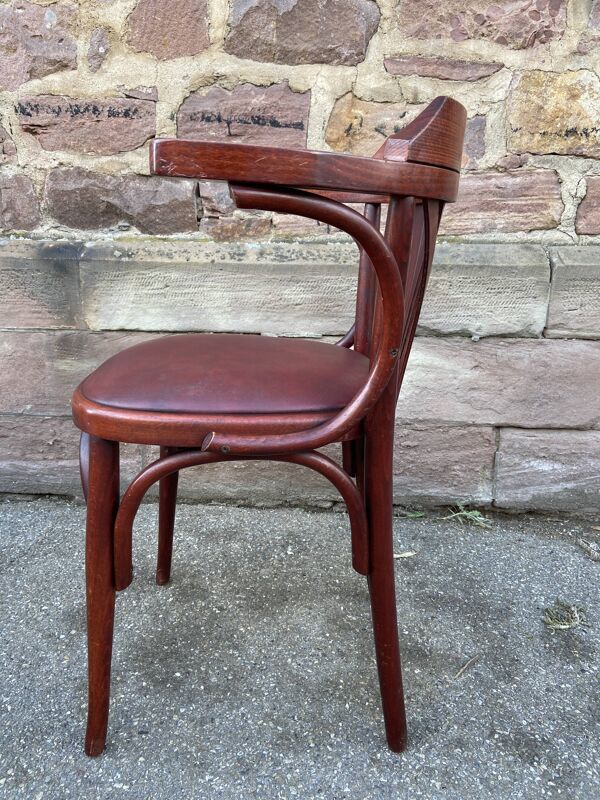 Fauteuil de bureau bois courbé