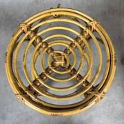 Paire de tabourets en rotin des années 70