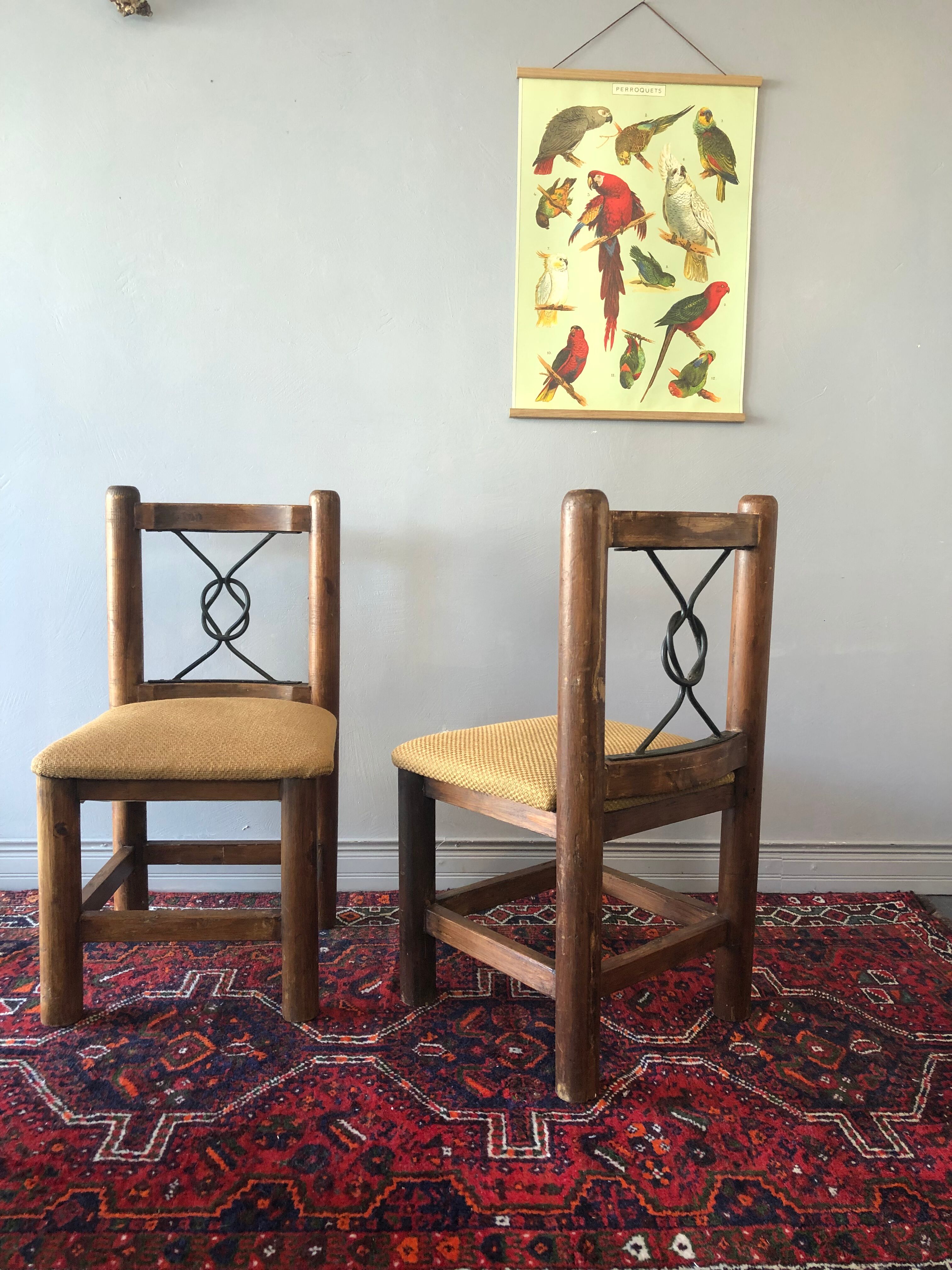 Duo of chairs brutalist style