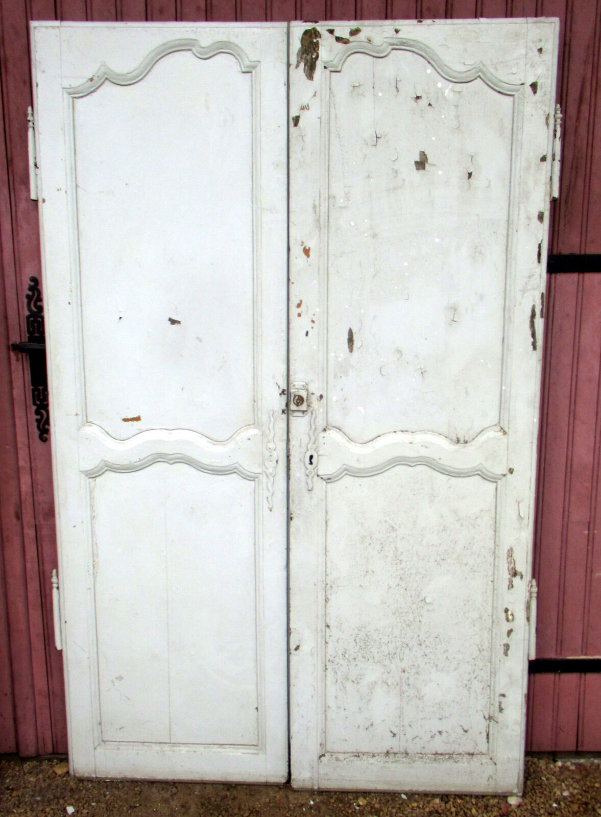 Paire de portes xviiième, de façade murale en chêne