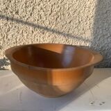 4 bowls in eared stoneware, vintage Gien France sandstone