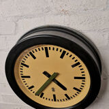 Large 1950s Bakelite East German Modernest Factory Clocks By GW ( Geratewerk Liepzig )