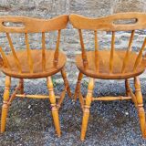 Paire de chaises en bois massif 1963 par Nesto Suède
