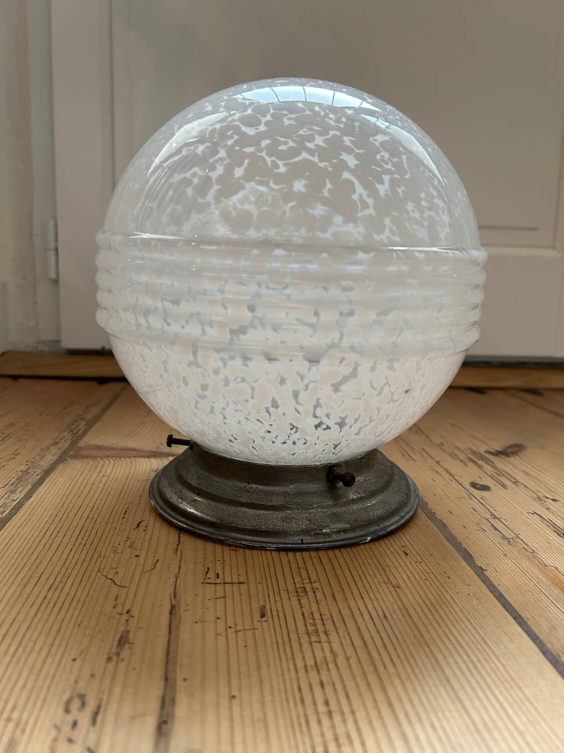 Art Deco glass globe ceiling light from Clichy
