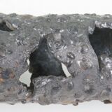 Brutalist wrought iron candlestick, European craftsmanship, 1960s