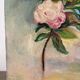 Roses, oil on panel signed Frigola 1965