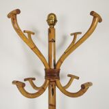 Rattan coat rack