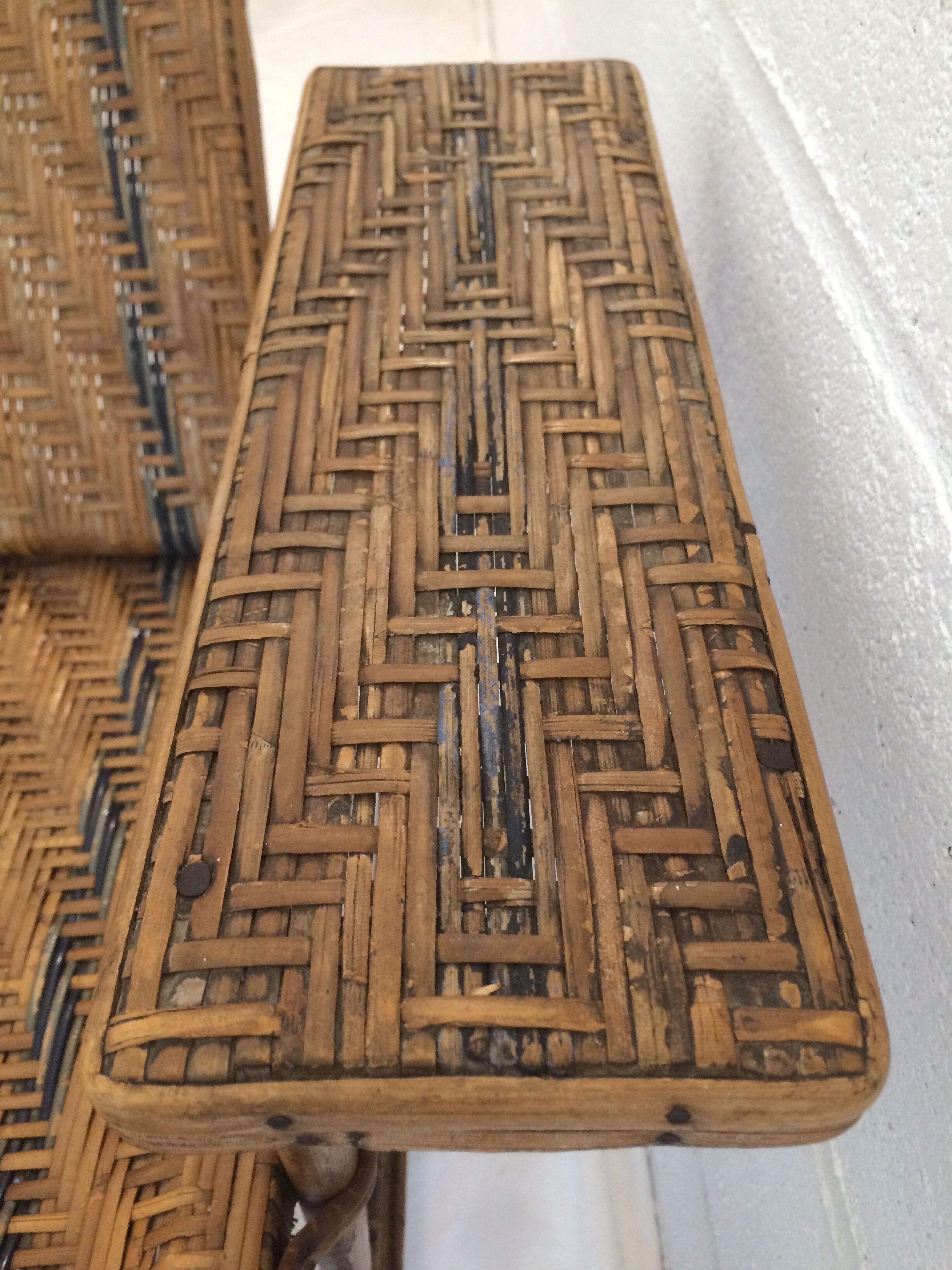 very old rattan Lounger