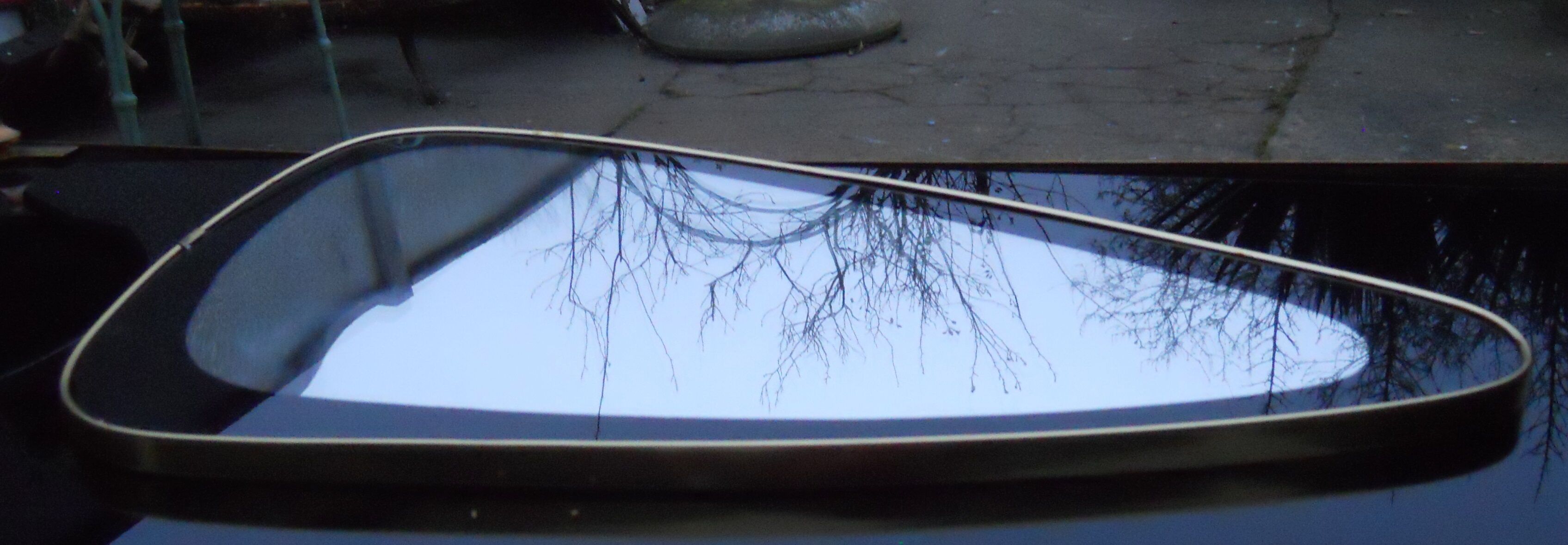 Asymmetric mirror vintage rearview mirror