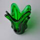 Seguso vase in green murano glass, Italy, 1960