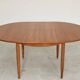 Round extending table, light oak, East Germany, 1960s