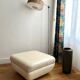Leather pouf from the 70s/80s