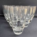 Verres moderne milieu de siècle cristal