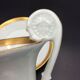 Cup and saucer empire porcelain woman's head on the golden net socket xixè b
