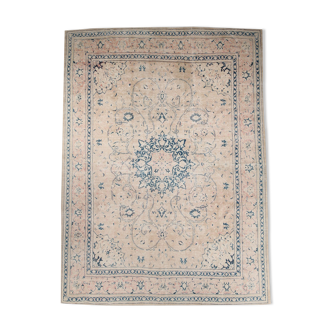 10x13 oversized blue vinatge rug 393x300cm