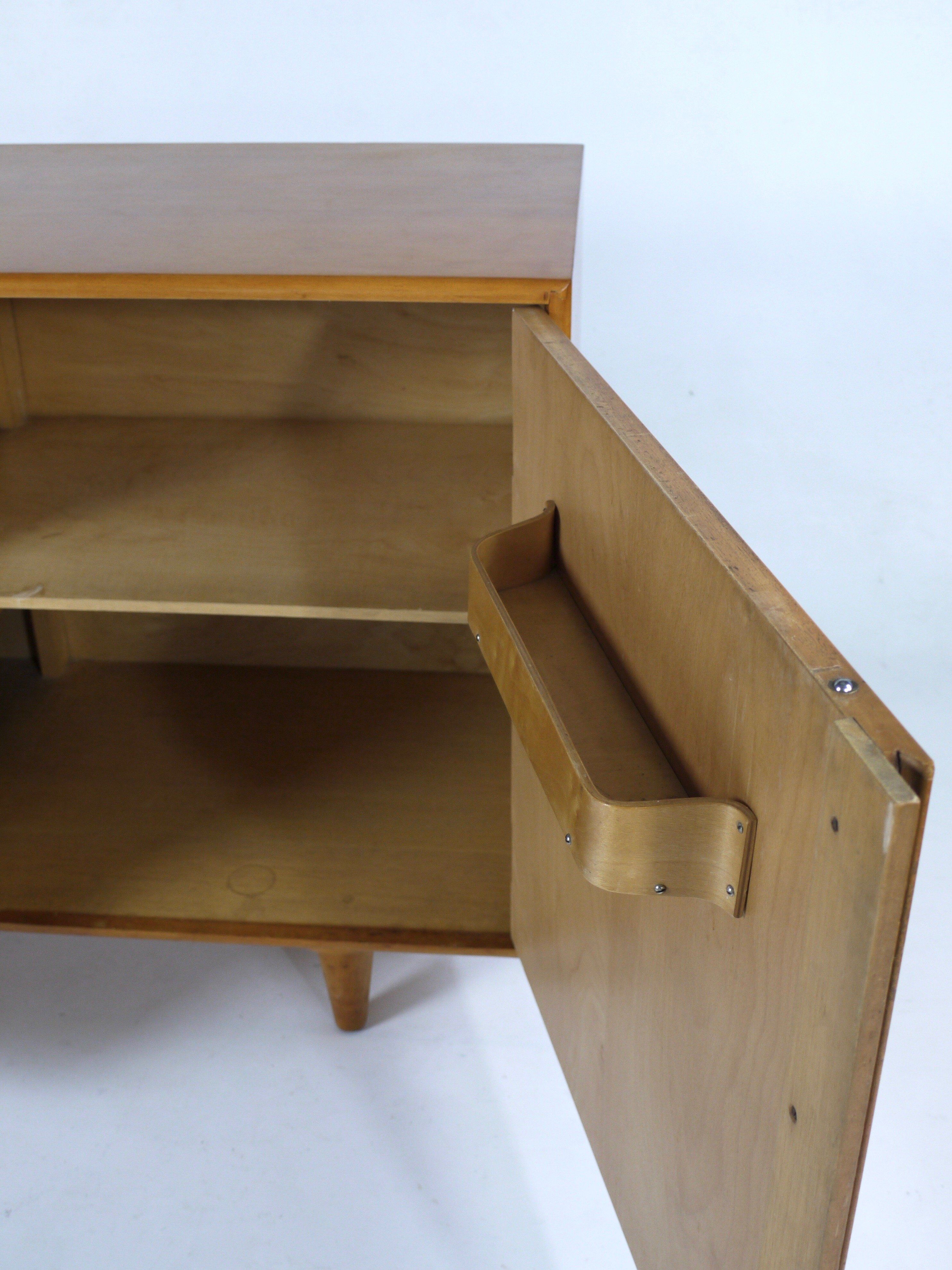 Vintage Beech & Maple Wood Sideboard by Vesper for Heals, 1950s