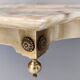 Vintage Wall-Mounted Brass Console Table with Yellow Onyx Top, Italy