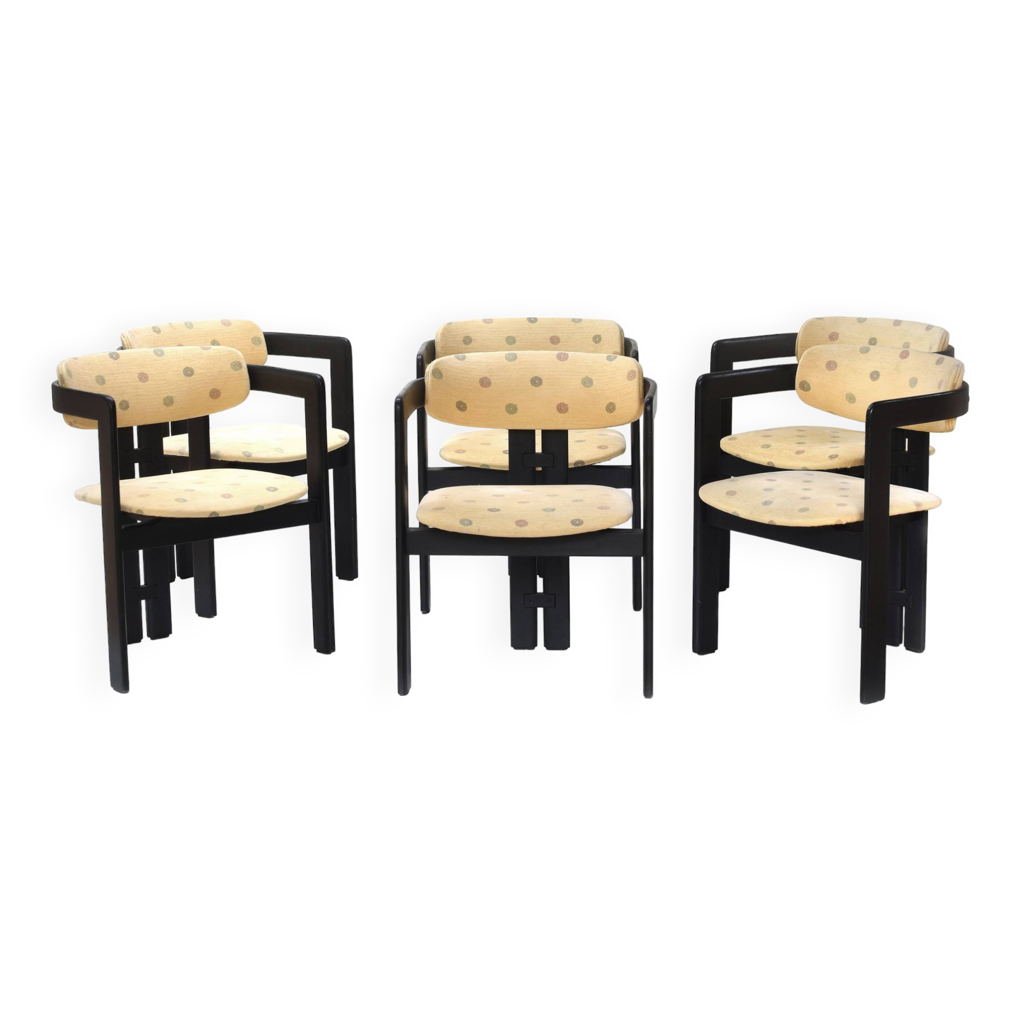 Suite de 6 chaises "Pamplona" de Augusto Savini édition Pozzi 1965
