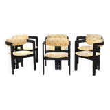 Suite de 6 chaises "Pamplona" de Augusto Savini édition Pozzi 1965