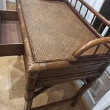 Bamboo and rattan desk