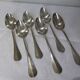 6 vintage silver-plated metal soup spoons, hallmarked 211289