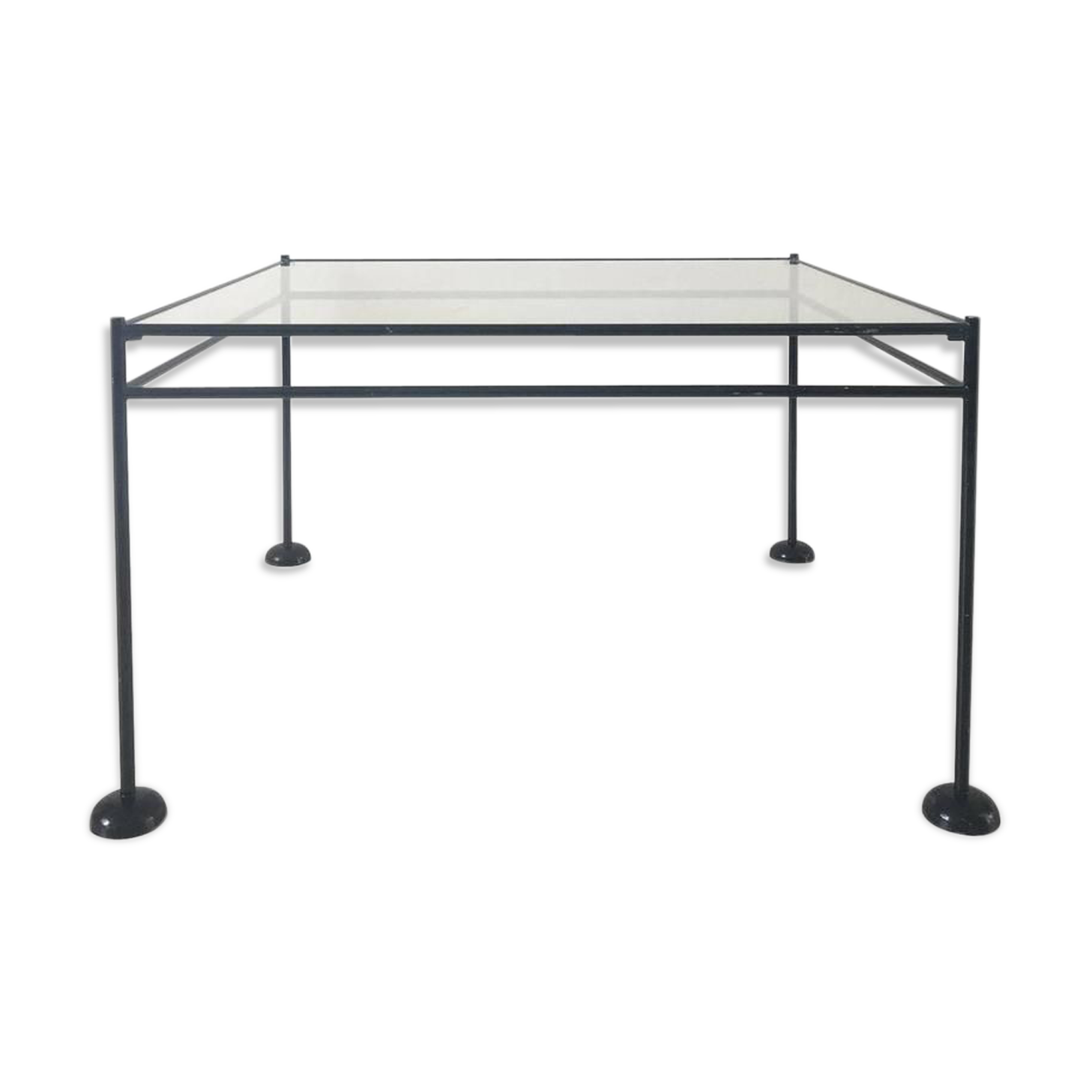 Table low minimalist metal and glass to the 1960s