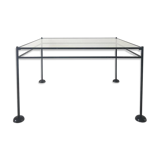 Table low minimalist metal and glass to the 1960s