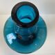 Large Modernist Soliflore Vase Thick Blown Blue Glass