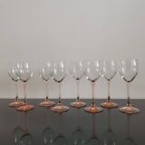 4 verres à vin blanc Luminarc pied rose