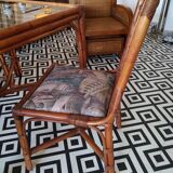 Rattan table and chairs 1960