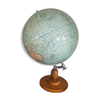 Globe mappemonde Girard Barrère et Thomas vintage 1930