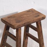 Antique Eastern stools (circa 1900). Set of 2 pieces