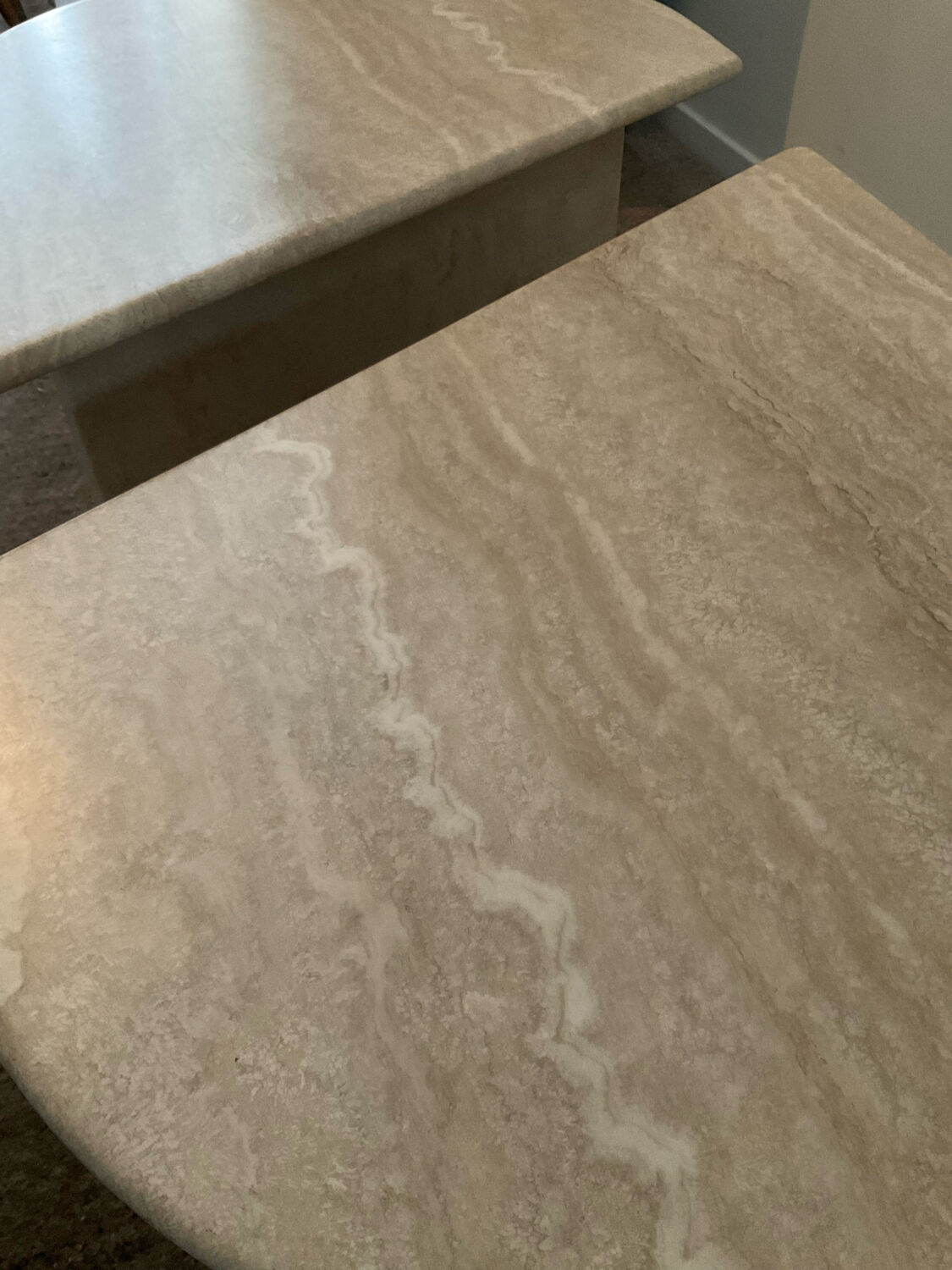 Travertine coffee table from the 70s-80s